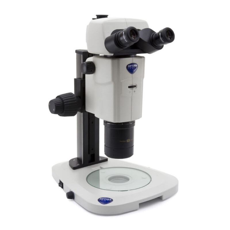 Optika Microscopio stereo zoom SZR-180, trino, CMO, w.d. 60 mm, 10x/23, 7,5x-135x, LED, click stop