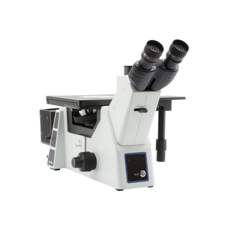 Optika Microscopio invertito IM-5MET, MET trino, inverso, 10x24mm,  AL, Halogen,  12V/100W w.o. obiettivi