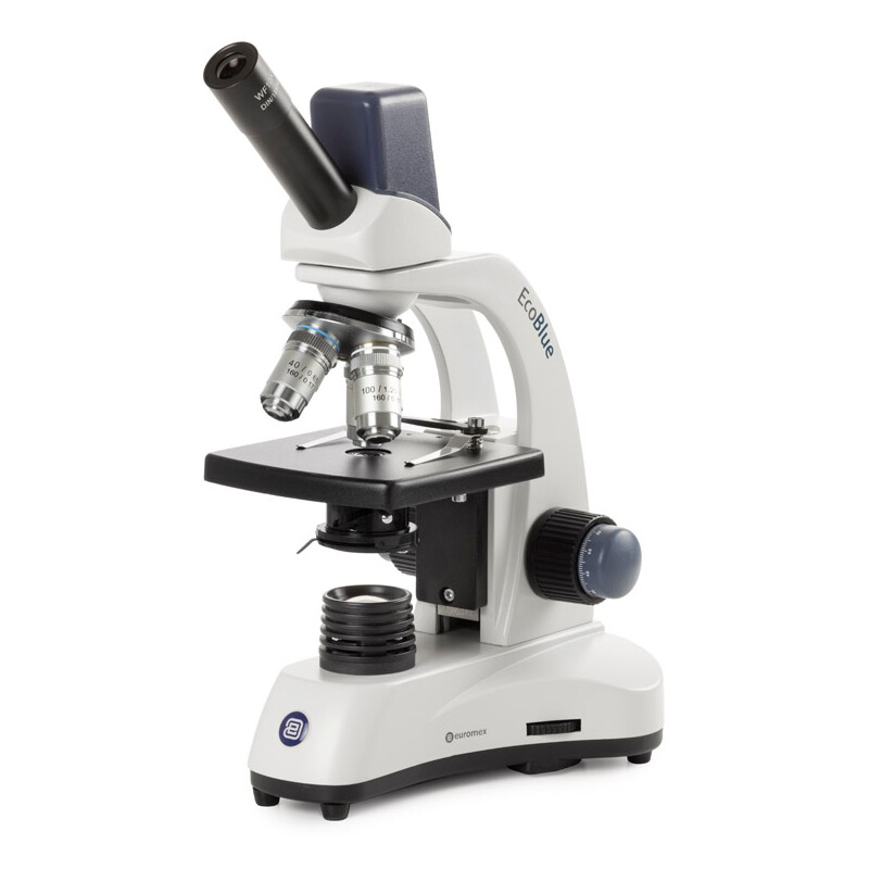 Euromex Microscopio EcoBlue EC.1105, mono, digitale, 5MP, achro. 40x, 100x, 400x 1000x, LED