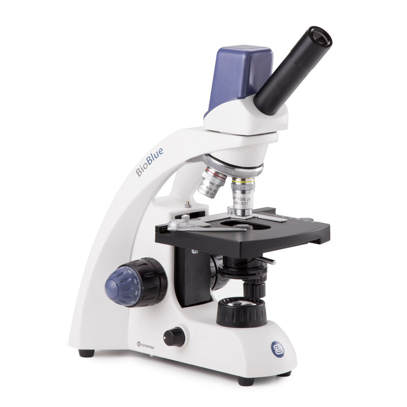 Euromex Microscopio Mikroskop BioBlue, BB.4225, digital, mono, DIN, 40x - 400x, 10x/18, LED, 1W, m. Kreutztisch