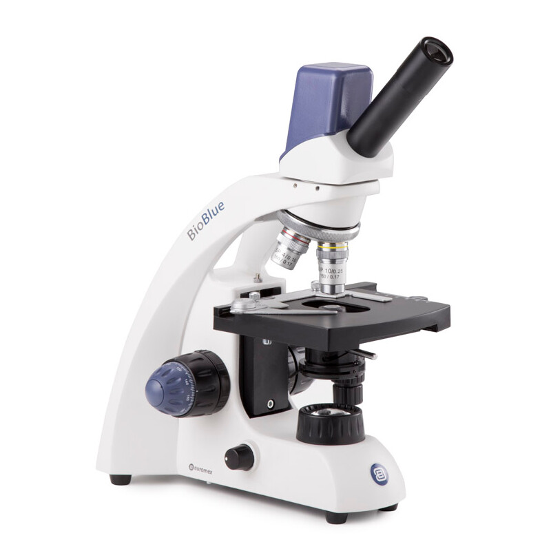 Euromex Microscopio Mikroskop BioBlue, BB.4255, digital, mono, DIN, 40x - 1000x, 10x/18, LED, 1W