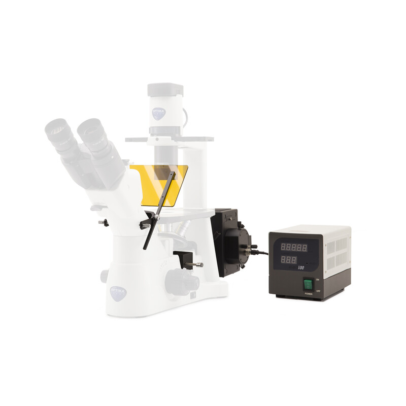 Optika Unità di fluorescenza M-797 per IM-3, HBO 100W, set di filtri B & G, portafiltro a 2 posizioni