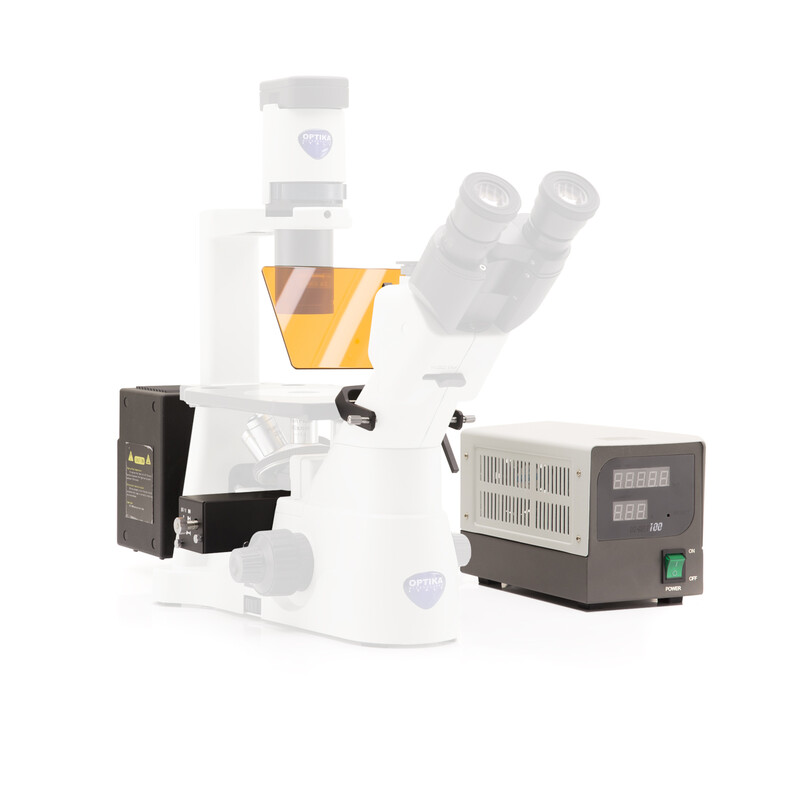 Optika Unità di fluorescenza M-798 per IM-3, HBO 100W, set di filtri B & G, portafiltro a 4 posizioni
