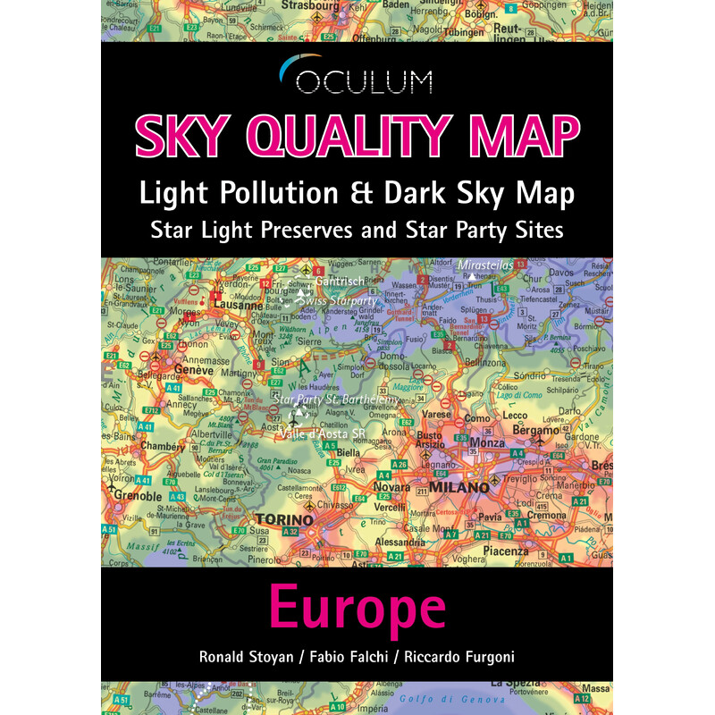 Oculum Verlag Carta continentale Sky Quality Map Europe