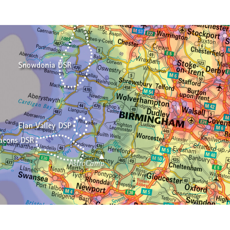 Oculum Verlag Carta continentale Sky Quality Map Europe