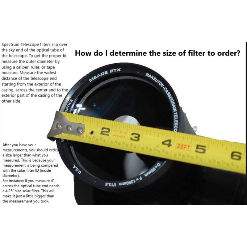 Spectrum Telescope Filtro Glass Solar 114mm