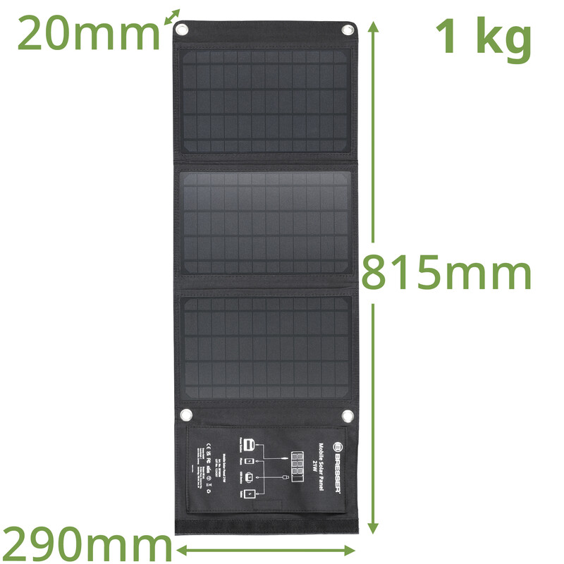 Bresser Caricabatterie solare mobile 21 Watt
