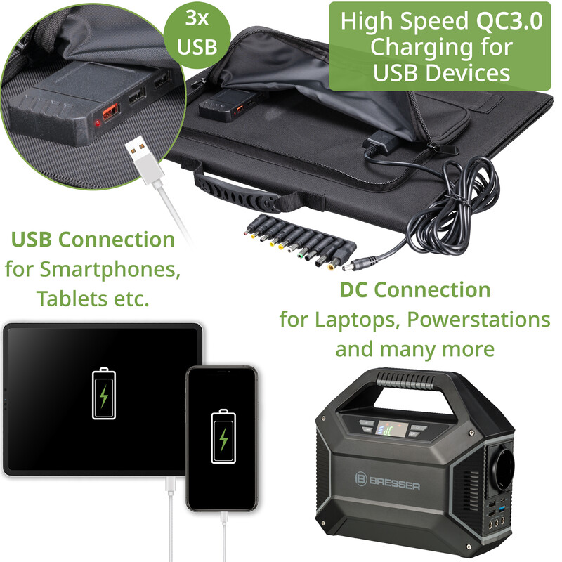 Bresser Caricabatterie solare mobile 40 Watt