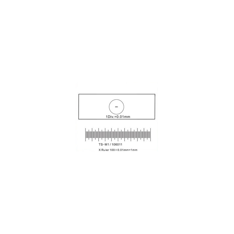 ToupTek Micrometro oggetto, linee (X) 1 mm/100 div. x 0,01 mm