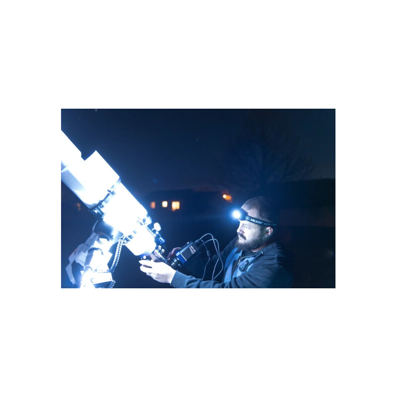 Meade Lampada frontale a LED (bianco e rosso)