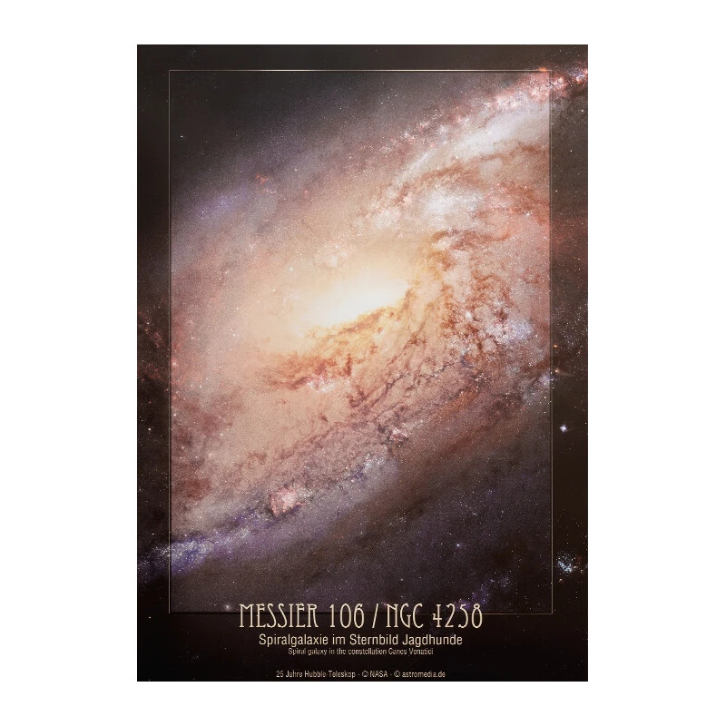 AstroMedia Poster Galassia a spirale Messier 106