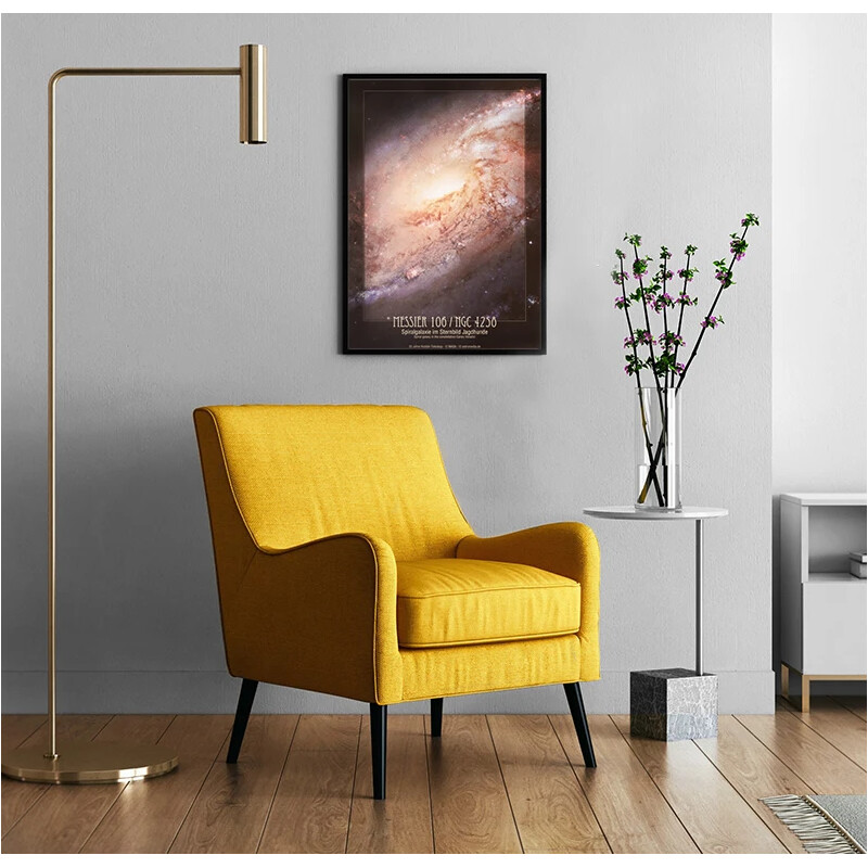 AstroMedia Poster Galassia a spirale Messier 106
