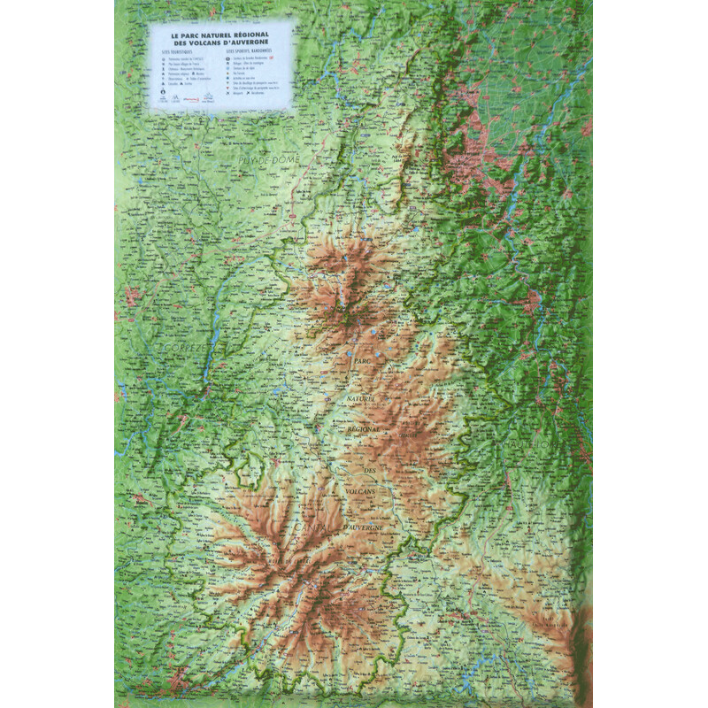 3Dmap Mappa Regionale Le Parc Naturel Régional des Volcans d'Auvergne