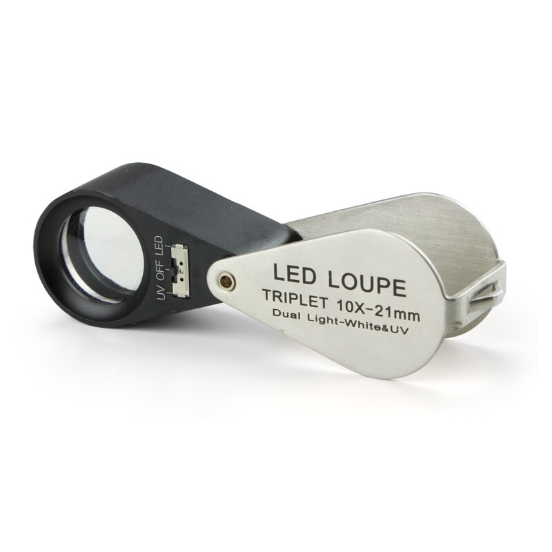 Euromex Lente d`Ingrandimento Pieghevole PB.5034-LUV, 10x acromatico, LED, UV