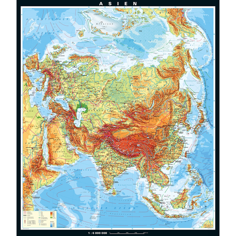 PONS Carta continentale Asia fisica (196 x 228 cm)