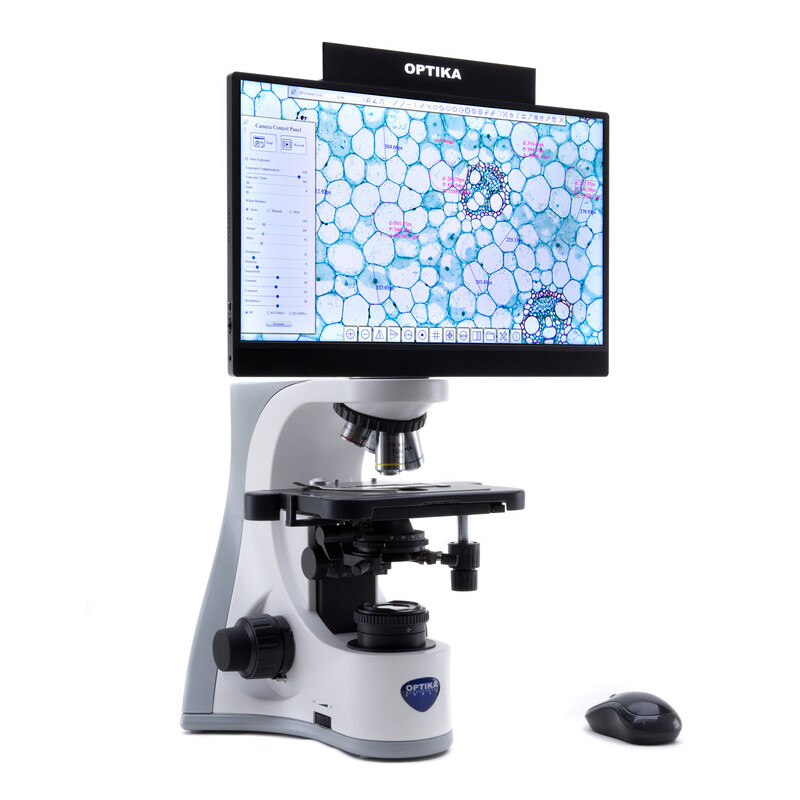 Optika Microscopio B-510BF4K, digitale, W-PLAN IOS, 40x-1000x, testa digitale 4K