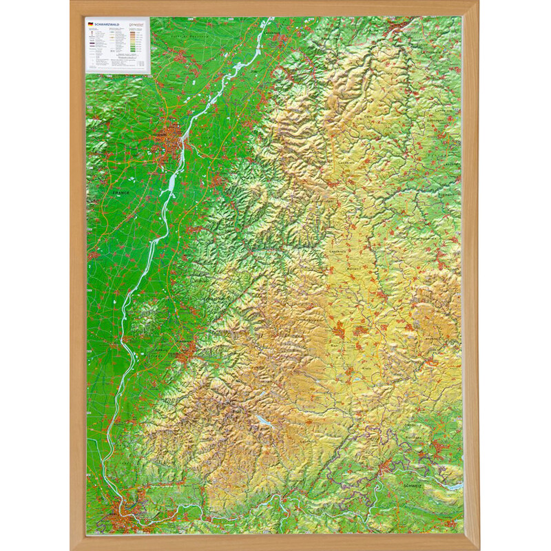 Georelief Mappa Regionale Foresta Nera