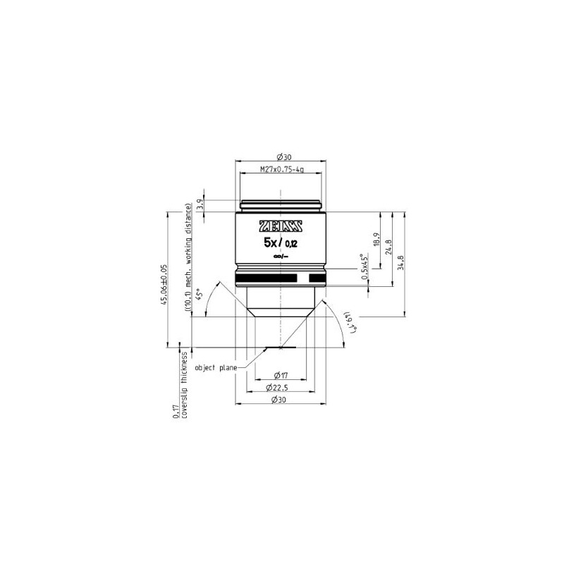 ZEISS Obiettivo A-Plan 5x/0,12 M27