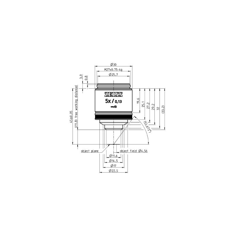 ZEISS Obiettivo Obiettivi EC Epiplan 5x/0,13 M27