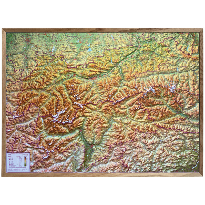 Georelief Mappa Regionale Tirol (77 x 57 cm)