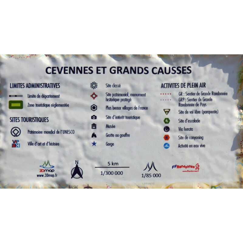 3Dmap Mappa Regionale Cévennes et Grands Causses