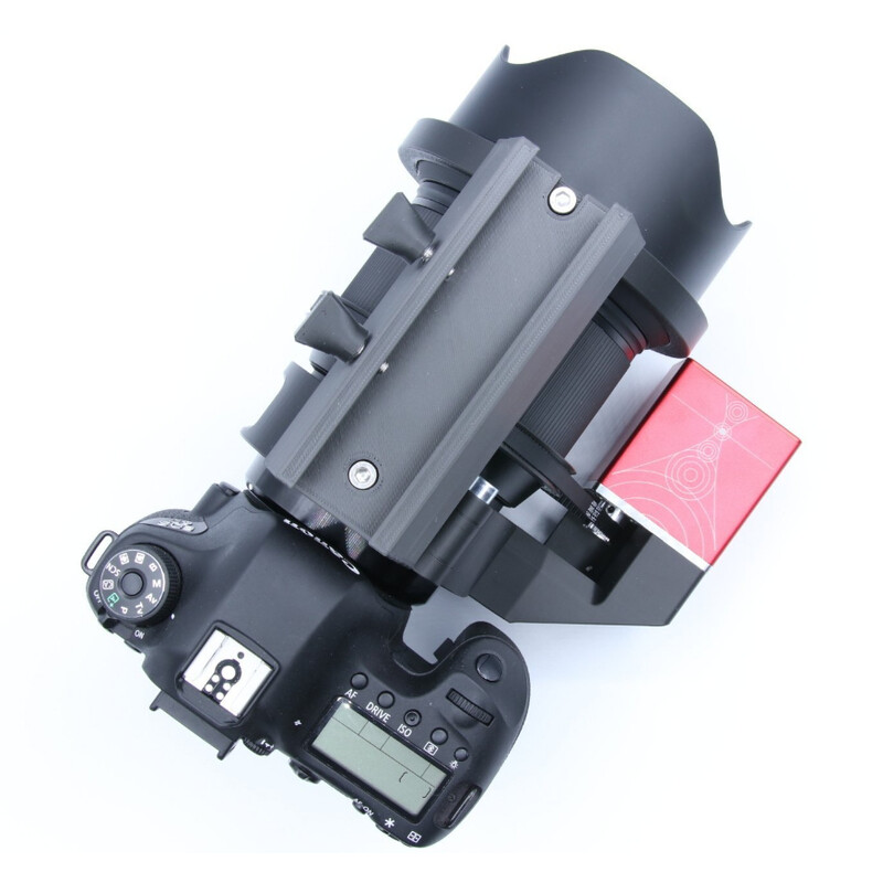 Wega Telescopes EAF Motoranbaukit mit Schelle, Schiene und Sucherschuh für Sigma Art 85mm Objektiv
