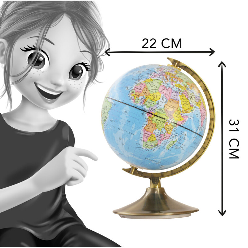Buki Globo per Bambini Tag und Nacht Globus 21cm
