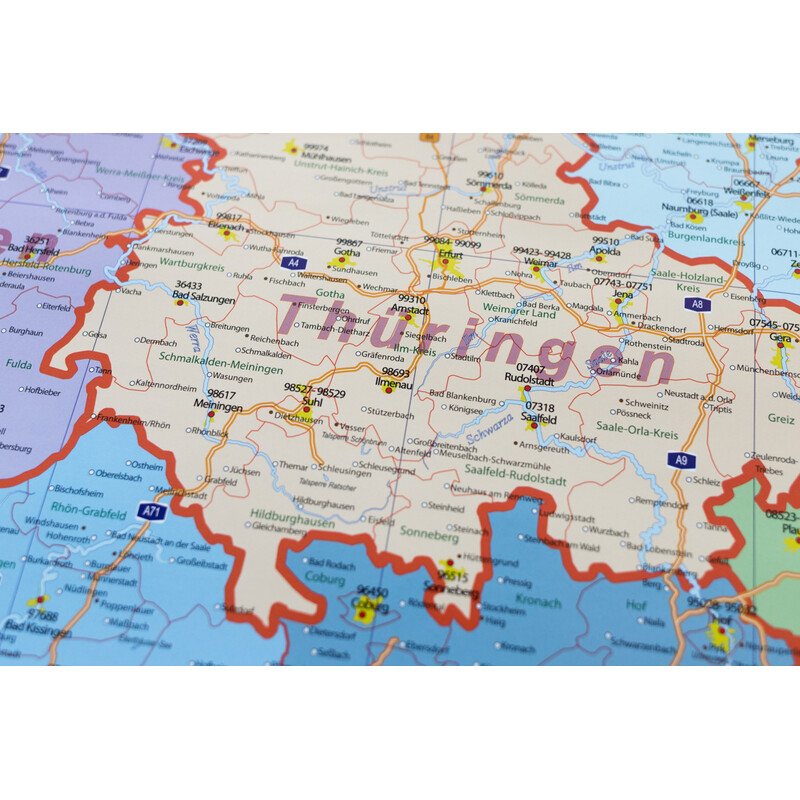 GeoMetro Mappa Verwaltungskarte Deutschland politisch (84 x 114 cm)