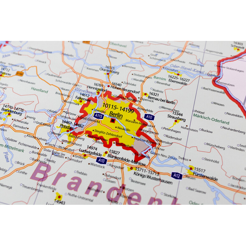 GeoMetro Mappa Verwaltungskarte Deutschland politisch (84 x 114 cm)