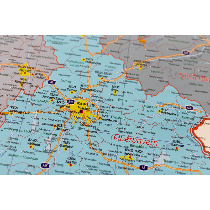 GeoMetro Mappa Verwaltungskarte Deutschland politisch (84 x 114 cm)