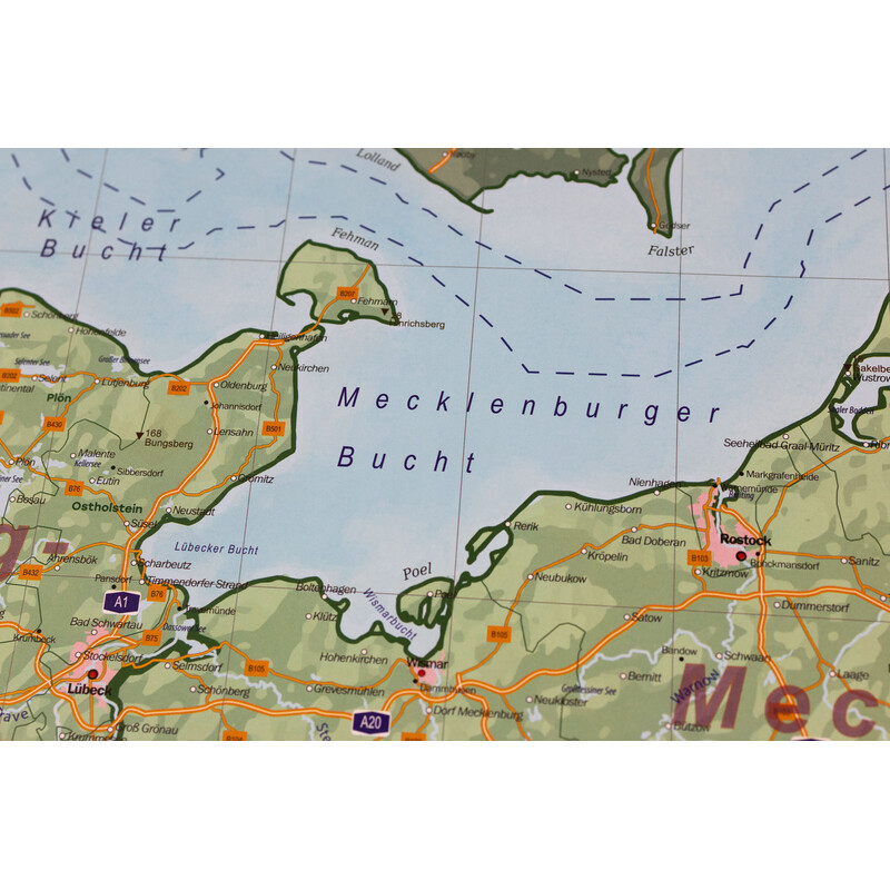 GeoMetro Mappa Deutschland physisch (100 x 140 cm)