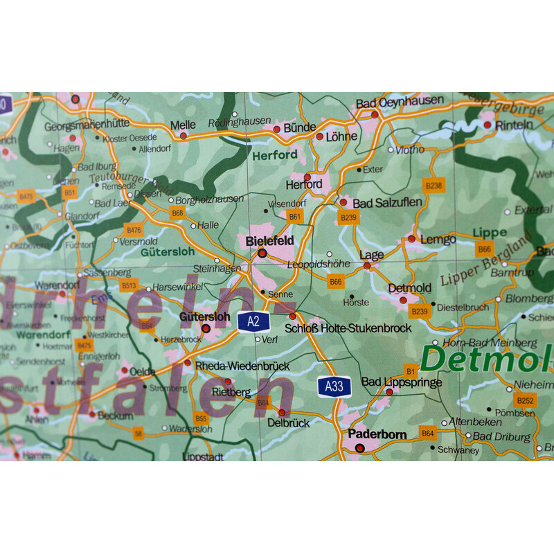 GeoMetro Mappa Deutschland physisch (100 x 140 cm)