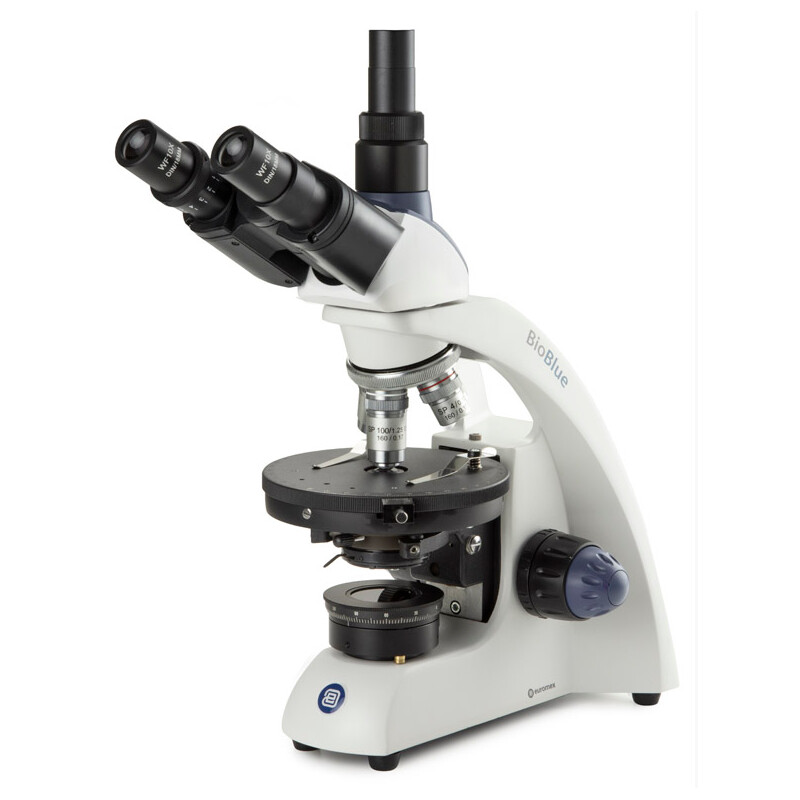 Euromex Microscopio BioBlue, BB.4253-P-HLED, trino, polarizzazione, DIN, 40x-1000x, 10x/18, LED, 1W