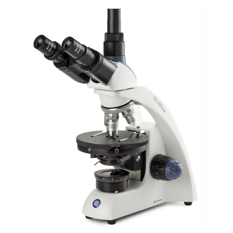 Euromex Microscopio Mikroskop BioBlue, BB.4253-P-HLED,trino, Pol, DIN, 40x-1000x, 10x/18, LED, 1W