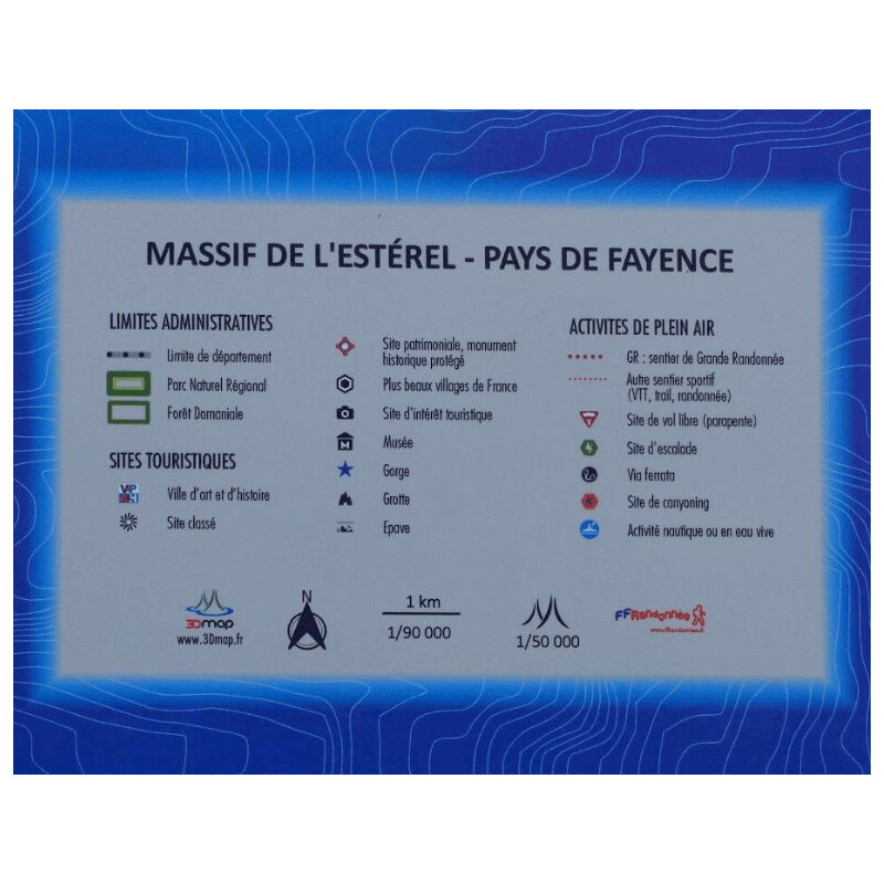 3Dmap Mappa Regionale Massif de l'Estérel et du Pays de Fayence