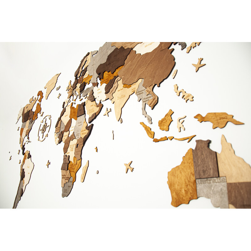 Abraham Wood Decor Mappa del Mondo Puzzle di legno (200 x 110 cm)