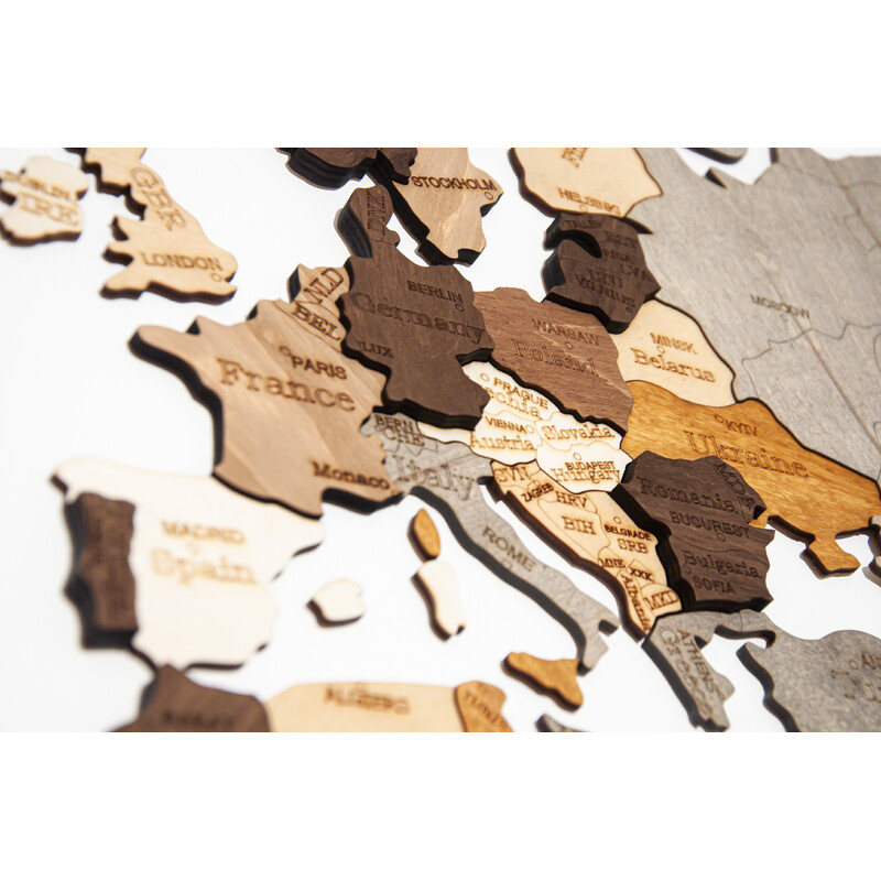 Abraham Wood Decor Mappa del Mondo Puzzle di legno (200 x 110 cm)