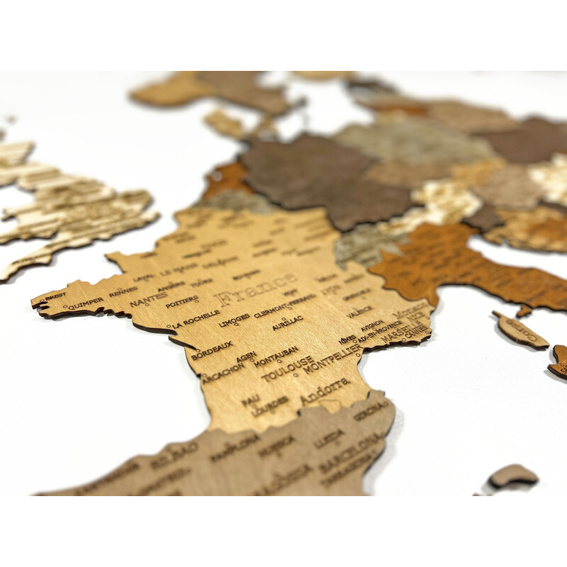 Abraham Wood Decor Carta continentale Puzzle dell'Europa di legno (110x108cm)