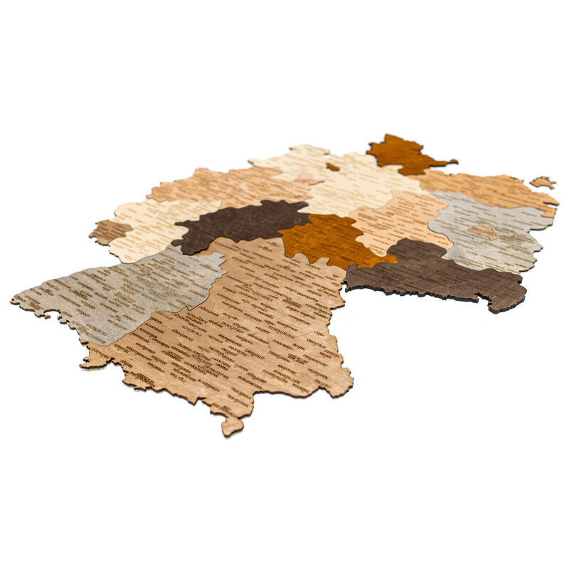 Abraham Wood Decor Mappa Puzzle della Germania di legno (60 x 80 cm)