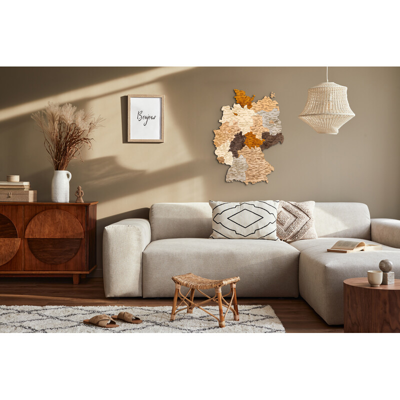 Abraham Wood Decor Mappa Puzzle della Germania di legno (60 x 80 cm)