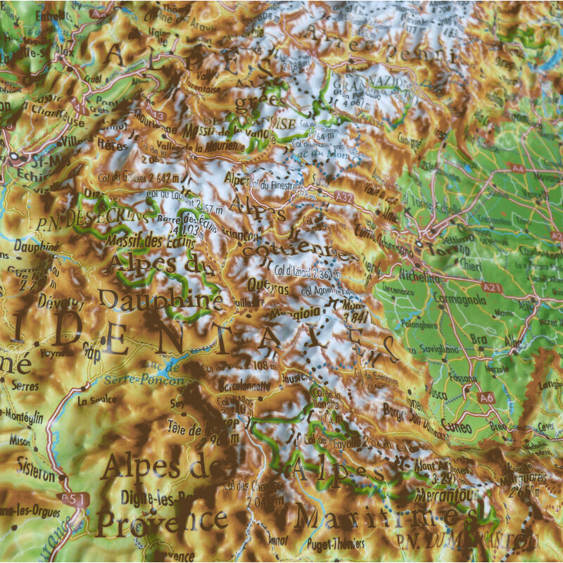 3Dmap Mappa Regionale Massif de L'Arc Alpin