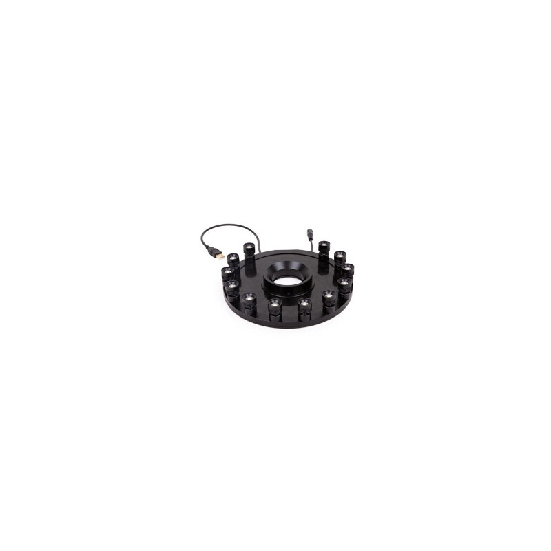 Euromex Lampade ad anello MZ.4735, 12x 1W LED, angolo regolabile