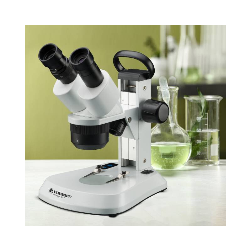 Bresser Microscopio stereo Analyth STR 10x-40x bino; Greenough; 50 mm; 10x/20; 10-40x; LED, fotocamera, 2 MP