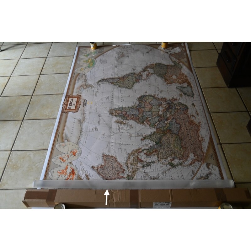 National Geographic Weltkarte Antik (185x122) (Normale Gebrauchsspuren)