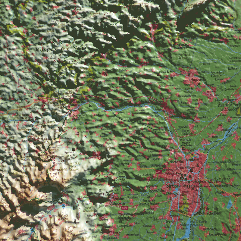 3Dmap Mappa Regionale Le Massif des Vosges