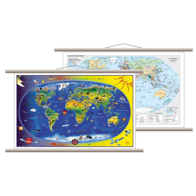 Stiefel Mappamondo per bambini e Stati del mondo (59 x 42 cm)