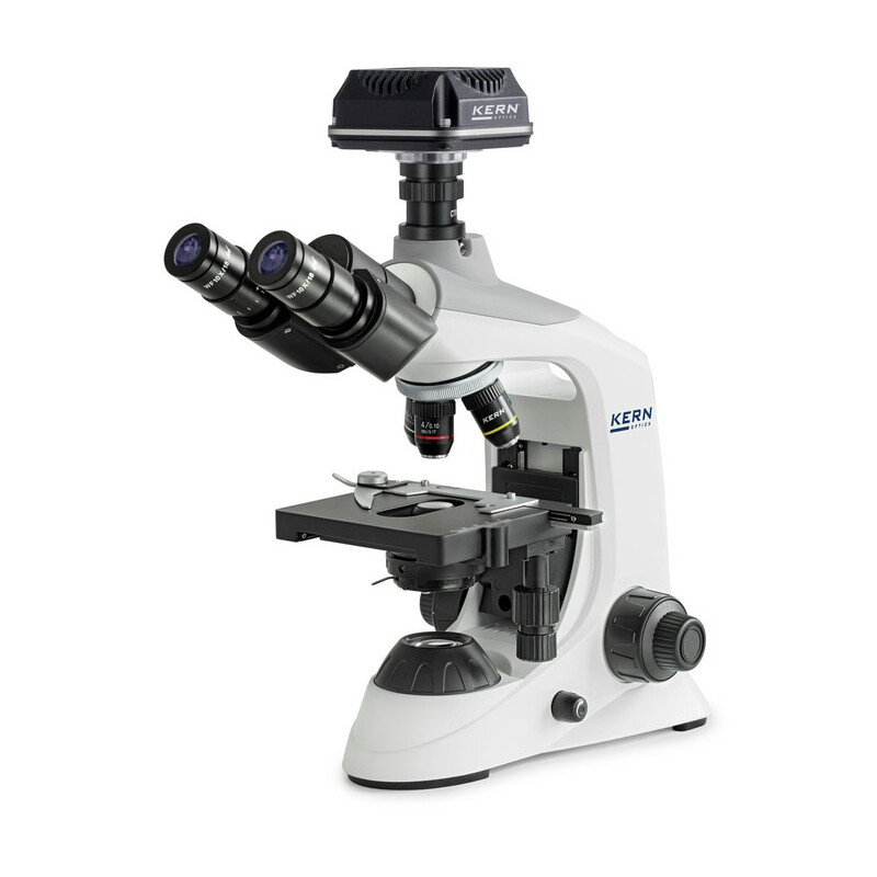 Kern Microscopio Set microscopi digitali, OBE 124C825, HF, digitale, 1,25 Condensatore di Abbe, fisso, USB 2.0, 40-400x, Dl, 3W LED, DIN, 5,1 MP