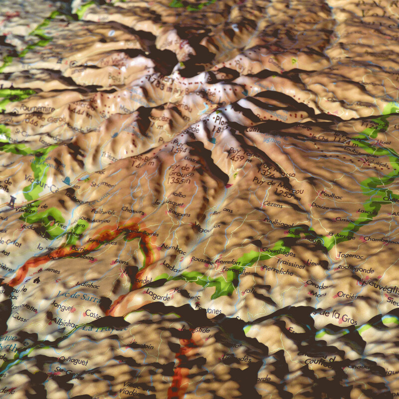 3Dmap Mappa Regionale du Cantal