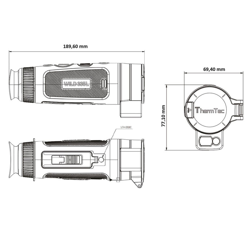 ThermTec Camera termica Wild 335L Laser Rangefinder