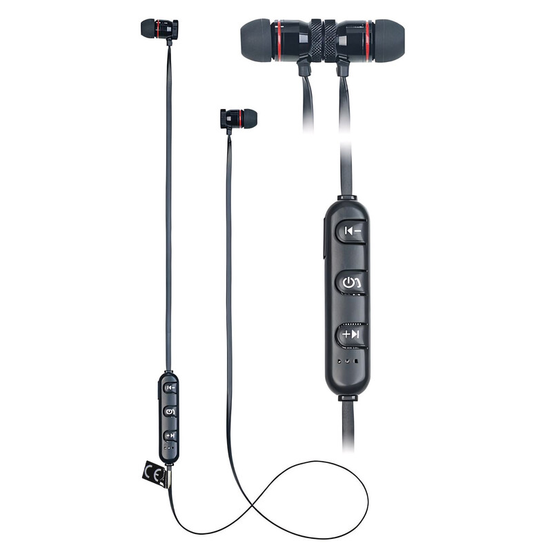 Omegon Cuffie stereo Bluetooth In-Ear con magnete, Bluetooth 5.0